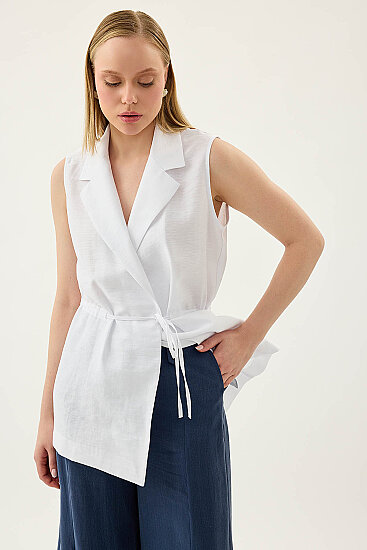 Beli Büzgü Kapamalı Yelek - 22