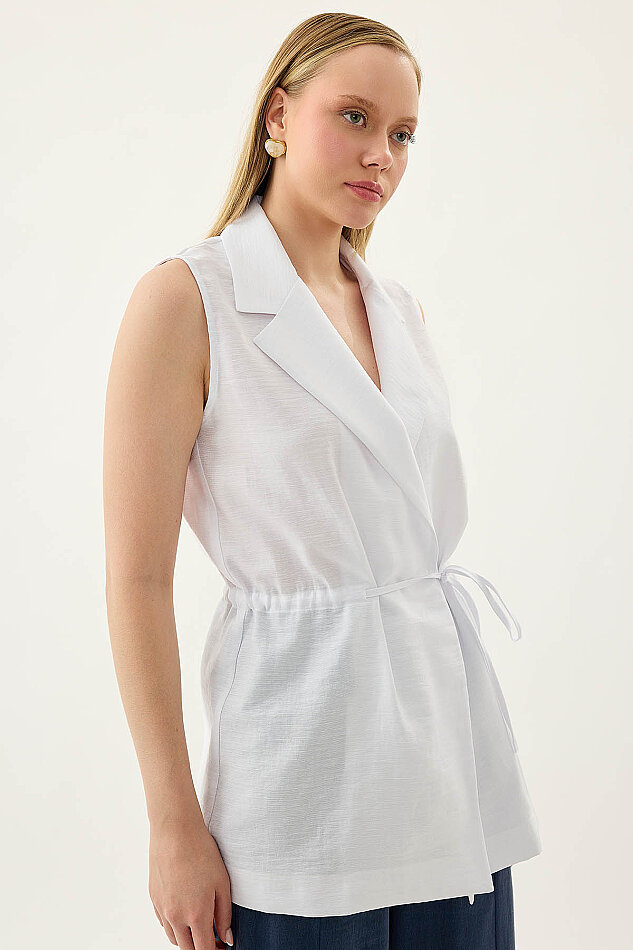 Beli Büzgü Kapamalı Yelek - 26