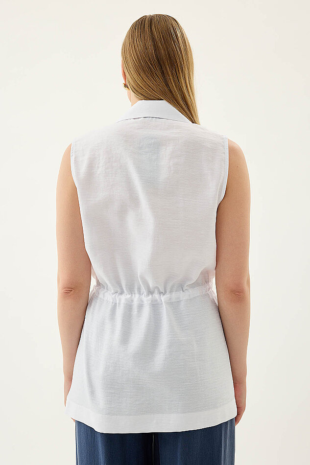 Beli Büzgü Kapamalı Yelek - 23