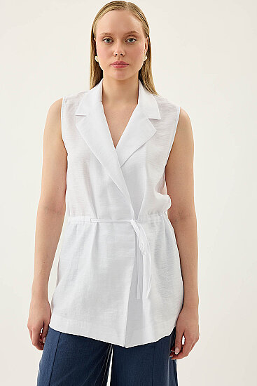 Beli Büzgü Kapamalı Yelek - 20