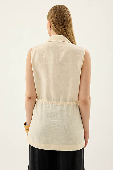 Beli Büzgü Kapamalı Yelek - 31