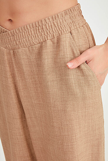 Beli Çapraz Lastik Detaylı Pantolon - 31