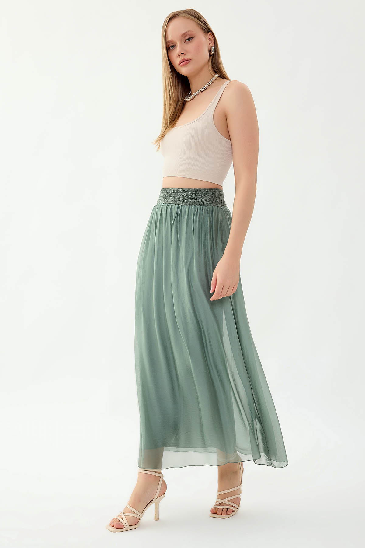 Beli Desenli İpek Etek - Thumbnail