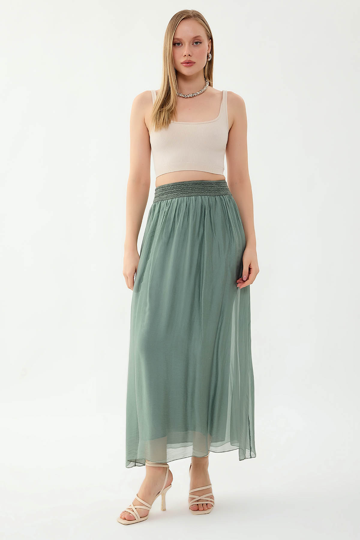 Beli Desenli İpek Etek - Thumbnail