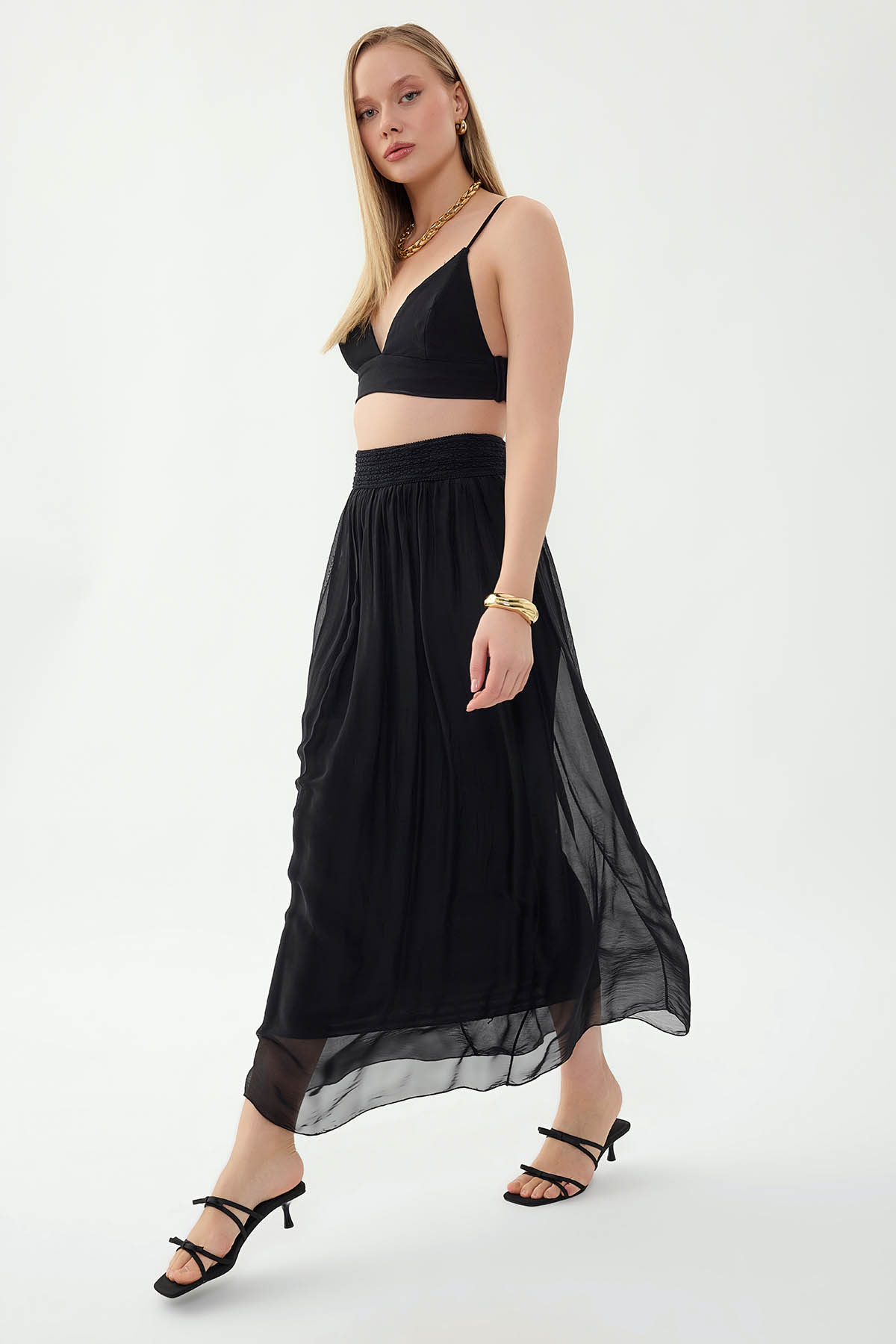 Beli Desenli İpek Etek - Thumbnail