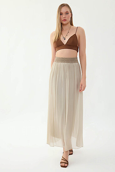 Beli Desenli İpek Etek - 17