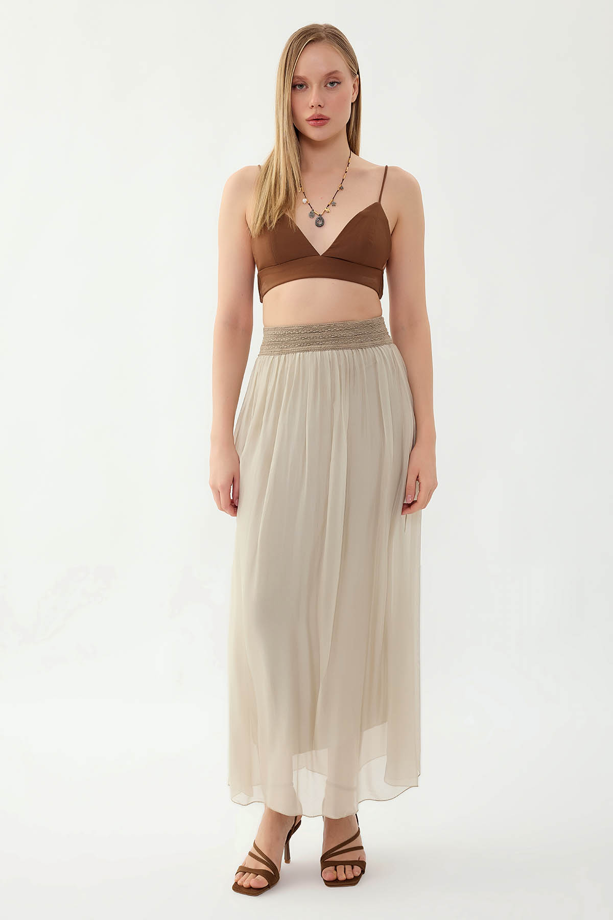 Beli Desenli İpek Etek - Thumbnail