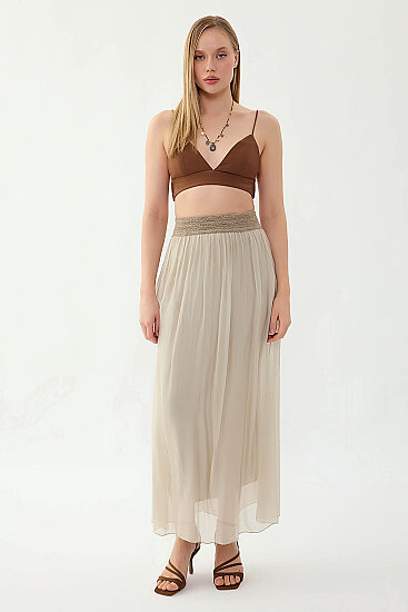 Beli Desenli İpek Etek - 16