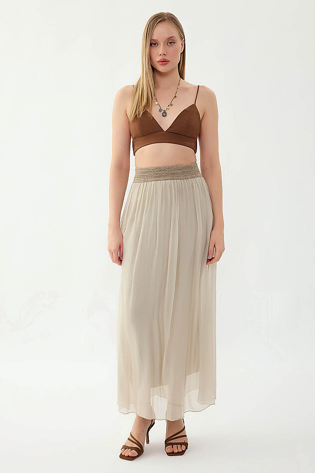 Beli Desenli İpek Etek - 16