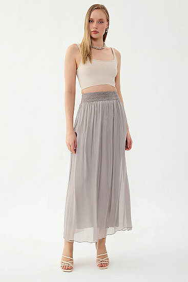 Beli Desenli İpek Etek - 21