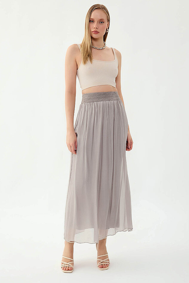 Beli Desenli İpek Etek - 21