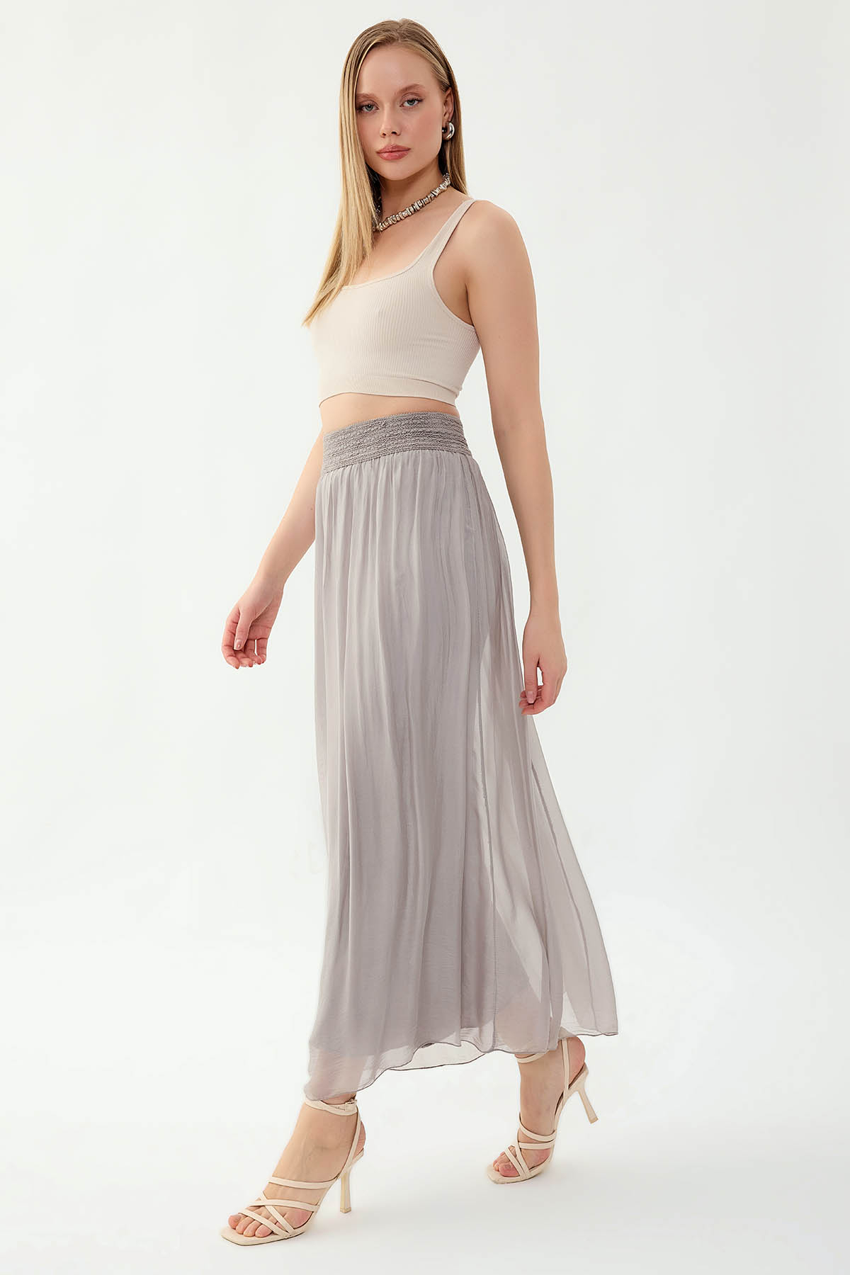 Beli Desenli İpek Etek - Thumbnail