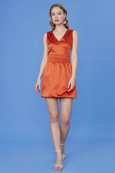 Beli Detaylı V Yaka Elbise - 6