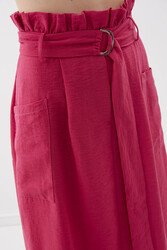 Beli Fırfırlı Kemerli Etek - 5