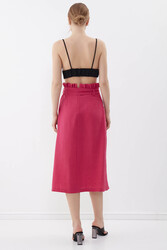 Beli Fırfırlı Kemerli Etek - 6