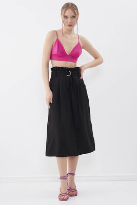 Beli Fırfırlı Kemerli Etek - 8