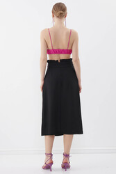 Beli Fırfırlı Kemerli Etek - 11