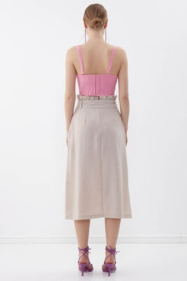 Beli Fırfırlı Kemerli Etek - 16