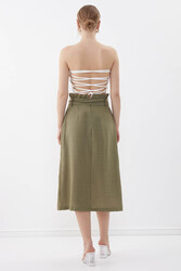 Beli Fırfırlı Kemerli Etek - 20