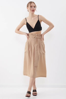 Beli Fırfırlı Kemerli Etek - 28