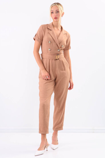 Beli Kemerli Çift Cep Tulum - 2