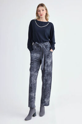 Beli Kuşaklı Cepli Pantolon - Thumbnail (5)