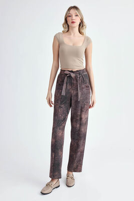 Beli Kuşaklı Cepli Pantolon - Thumbnail (6)