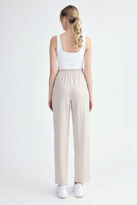 Beli Kuşaklı Modal Kumaş Salaş Pantolon - Thumbnail (3)