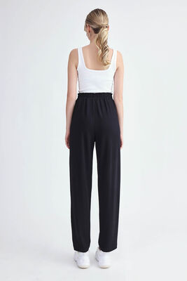 Beli Kuşaklı Modal Kumaş Salaş Pantolon - Thumbnail (10)