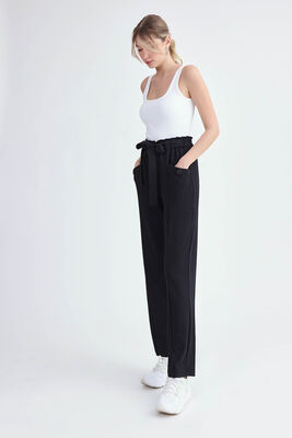 Beli Kuşaklı Modal Kumaş Salaş Pantolon - Thumbnail (8)