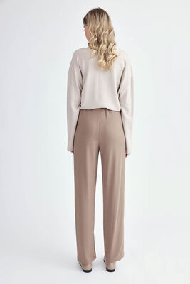 Beli Kuşaklı Modal Kumaş Salaş Pantolon - Thumbnail (15)