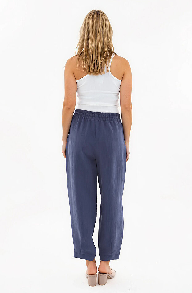 Beli Lastikli Cep Detaylı Çizgili Pantolon - 19