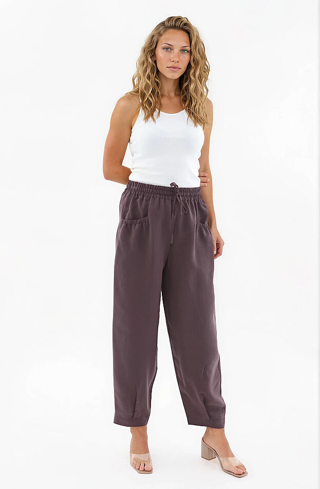 Beli Lastikli Cep Detaylı Çizgili Pantolon - 22