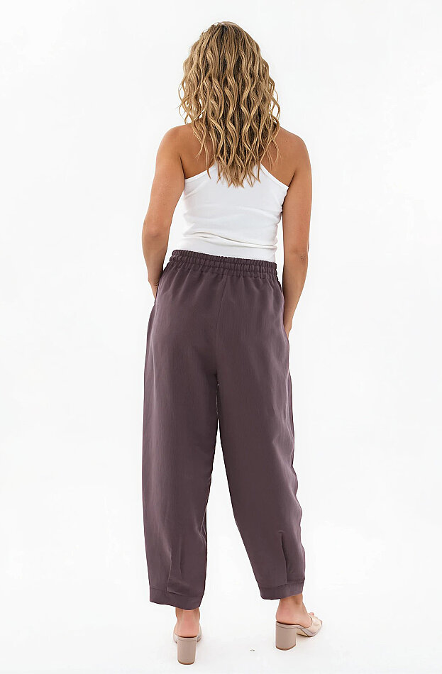 Beli Lastikli Cep Detaylı Çizgili Pantolon - 23