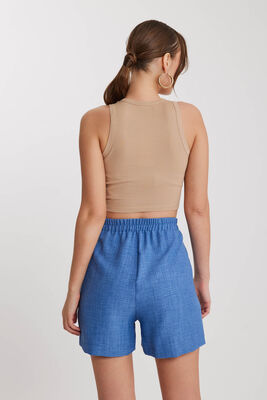 Beli Lastikli Cepli Şort - Thumbnail (4)