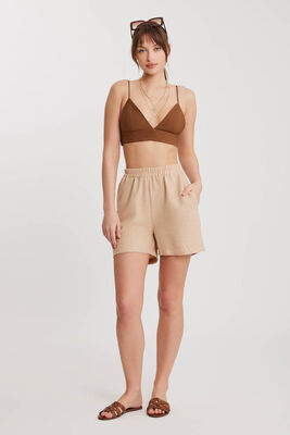 Beli Lastikli Cepli Şort - Thumbnail (5)