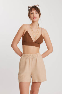 Beli Lastikli Cepli Şort - Thumbnail (6)