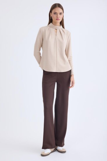 Beli Lastikli Geniş Paça Eşofman Pantolon - 6