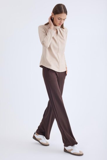 Beli Lastikli Geniş Paça Eşofman Pantolon - 8