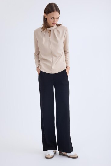 Beli Lastikli Geniş Paça Eşofman Pantolon - 11