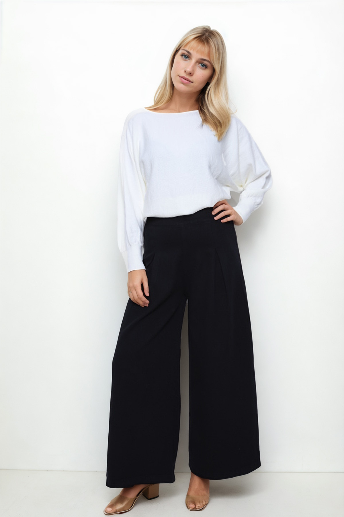 VİTRİN - Beli Lastikli Geniş Paça Jeam