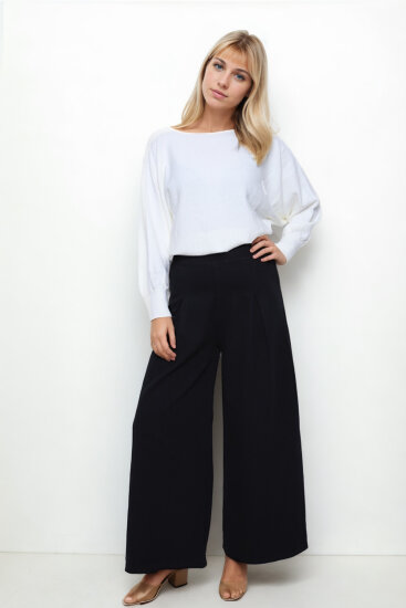 Beli Lastikli Geniş Paça Jean - 1