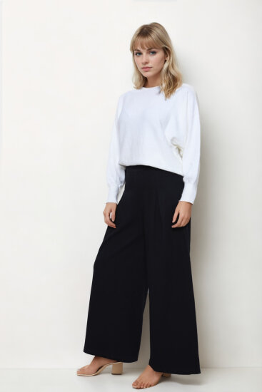 Beli Lastikli Geniş Paça Jean - 2