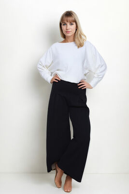 Beli Lastikli Geniş Paça Jean - Thumbnail (5)