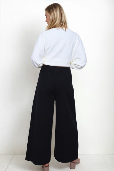 Beli Lastikli Geniş Paça Jean - 4