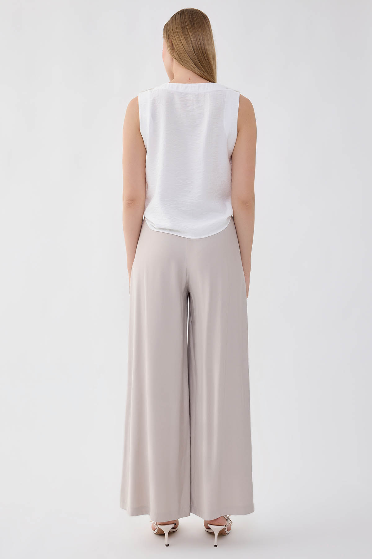 Beli Lastikli Geniş Paça Pantolon - Thumbnail