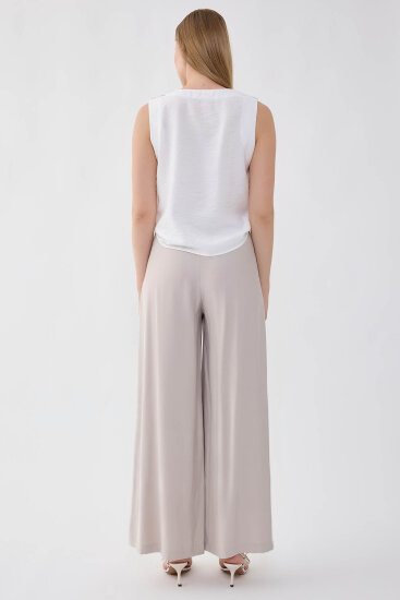 Beli Lastikli Geniş Paça Pantolon - 22