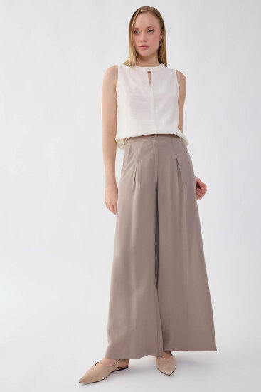 Beli Lastikli Geniş Paça Pantolon - 23