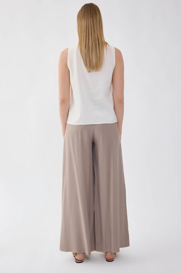 Beli Lastikli Geniş Paça Pantolon - 27