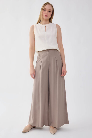 Beli Lastikli Geniş Paça Pantolon - 26